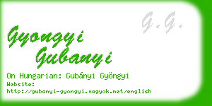 gyongyi gubanyi business card