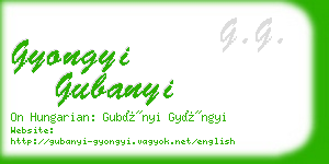 gyongyi gubanyi business card